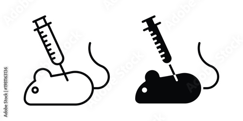 Animal testing icon clip art collection. Editable stroke icons