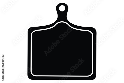 kitchen cutting board silhouette line art vector illustration