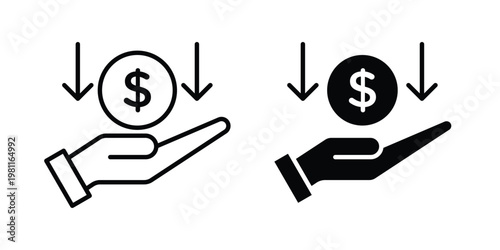 Borrower icon clip art collection. Editable stroke icons