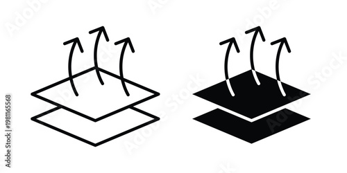 Breathable leather icon clip art collection. Editable stroke icons