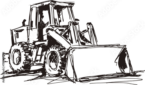 heavy construction loader vehicle earthmoving machinery equipment with scoop bucket