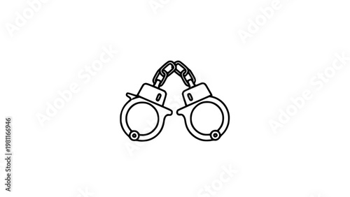Custody handcuffs restraint black white