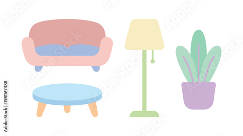 Furniture and home decor items.