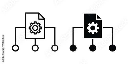Content management icon clip art collection. Editable stroke icons