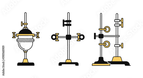 Retort Stand Line art vector abstract colorful pattern