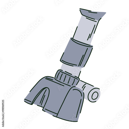 A children s hand-held field scientific microscope for research and studying specimens and collections at home and outdoors, in the garden.