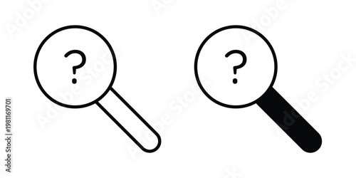 Curiosity icon clip art collection. Editable stroke icons