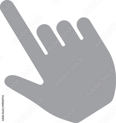 Vector graphic illustration of a hand clicking on a card