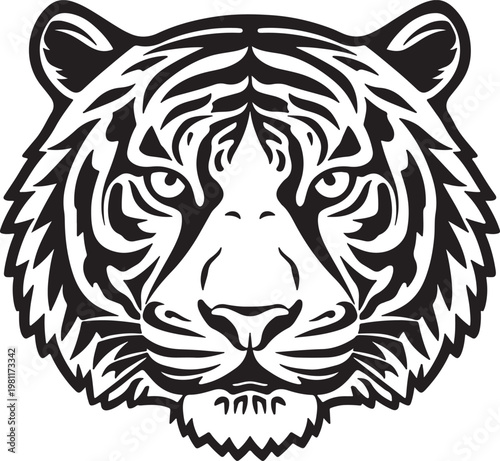 Vengeance Tiger Head Mascot for Clothing Brand Design