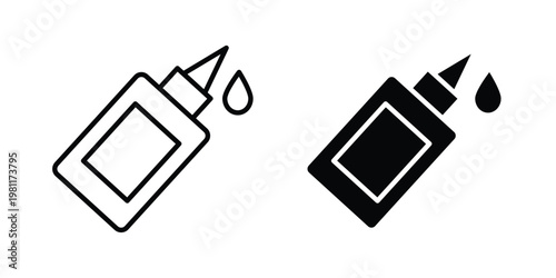 Glue icon clip art collection. Editable stroke icons