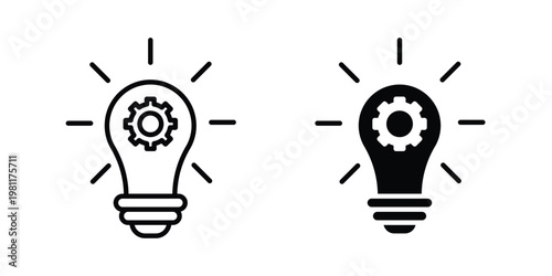 Innovation icon clip art collection. Editable stroke icons