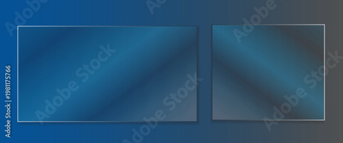 Blue frosted glassmorphism panels for dark mode UI dashboard and tech app interface