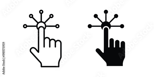 Interactivity icon clip art collection. Editable stroke icons