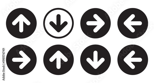 Free Download Minimalist circular arrow icons set for digital interface navigation and ui design needs. - GFXLoad