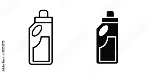 liquid detergent icon clip art collection. Editable stroke icons