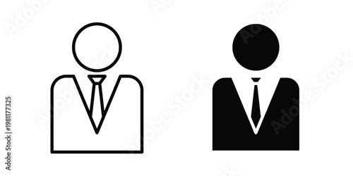 Manager icon clip art collection. Editable stroke icons