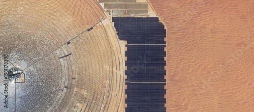 Fotografie Mohammed bin Rashid Al Maktoum Solar Park Dubai UAE Satellite View