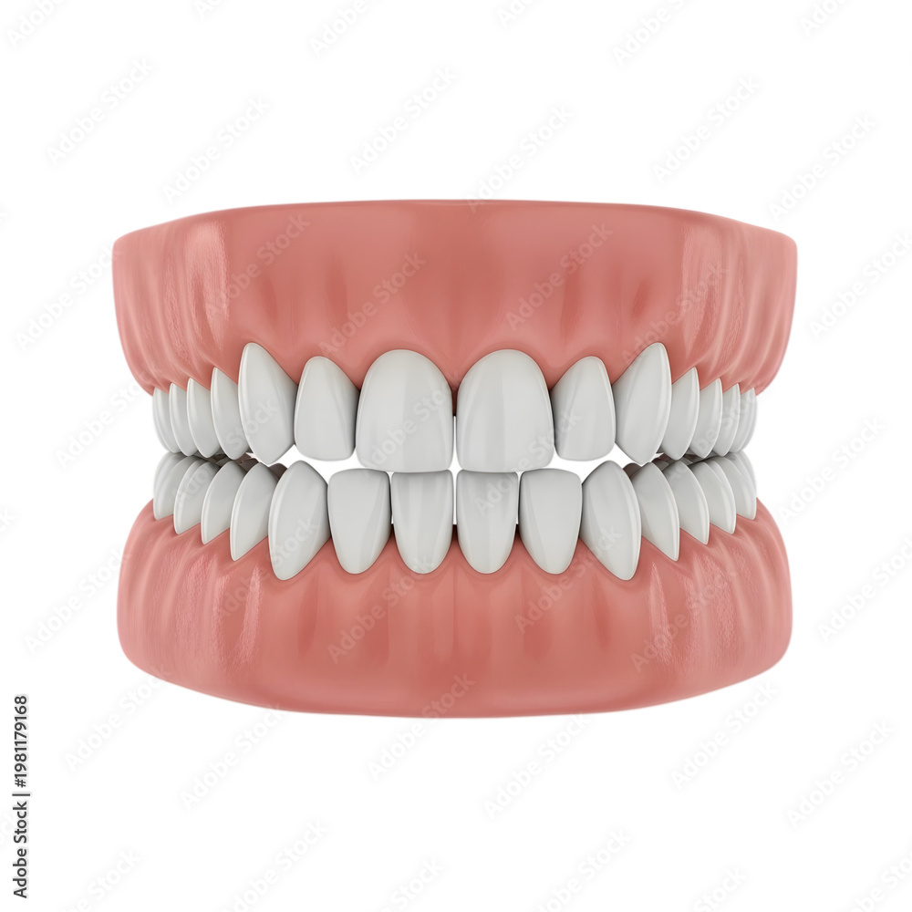 Fototapeta premium Pink plastic dinosaur teeth model for educational or craft use