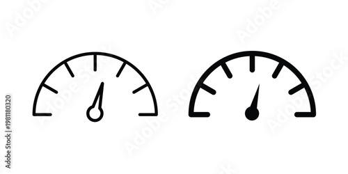 Performance indicator icon clip art collection. Editable stroke icons