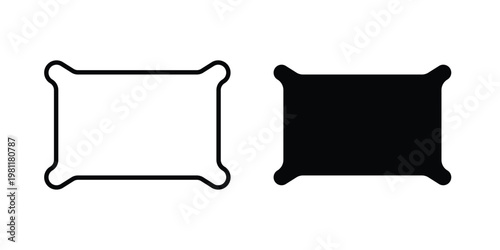 Pillow icon clip art collection. Editable stroke icons