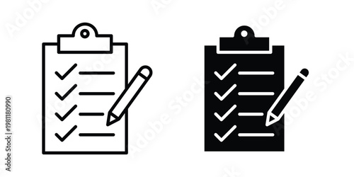 Planning icon clip art collection. Editable stroke icons