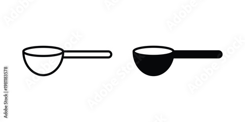 Scoop icon clip art collection. Editable stroke icons