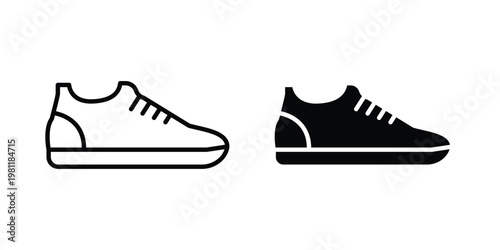 Shoes icon clip art collection. Editable stroke icons