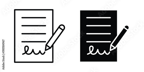 Signature icon clip art collection. Editable stroke icons