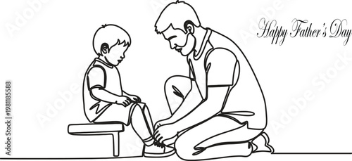 A father helping his son tie his shoelaces a heartwarming moment of guidance and love
