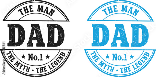 Celebrating father's day 'the man the myth the legend' stamp designs for dad's special day