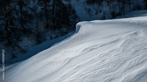 Snowshoeing in the Clarée valley in winter - France