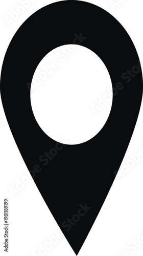 Location pin icon, map marker navigation symbol pack, GPS pointer sign, place locator icons, geotag positioning elements, outline solid flat design vector