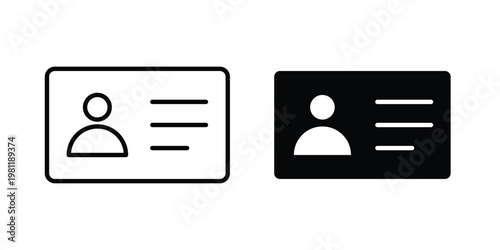 user id icon clip art collection. Editable stroke icons