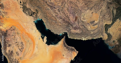 Strait of Hormuz Satellite View Iran Oman UAE Global Trade