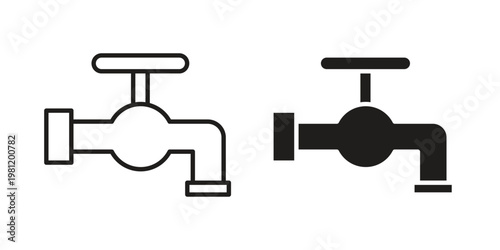 Tap icon in black stroke eps vector graphic