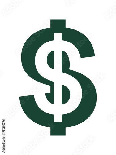 ドル記号のシンプルなベクターイラスト、金融、経済、ビジネスの概念を表すシンボル、収益と投資のグラフィックリソース