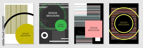 Slika na platnu A set of ascetic cover designs, EPS vector
