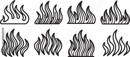 Intricate black and white line art patterns with wavy and zigzag designs Vector