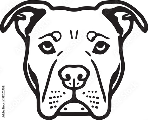 Ornamental Dog Head Art for Decorative Textile Print