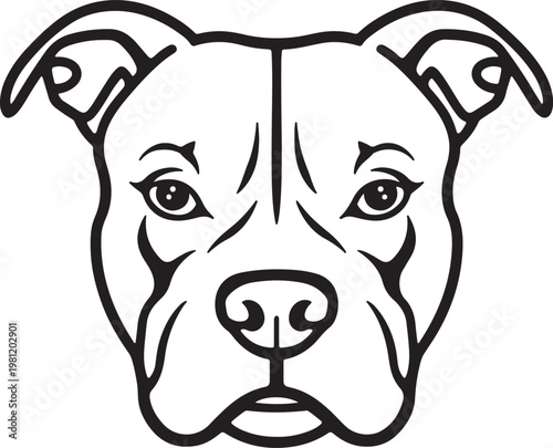 Rustic Dog Head Design for Farm and Country Branding