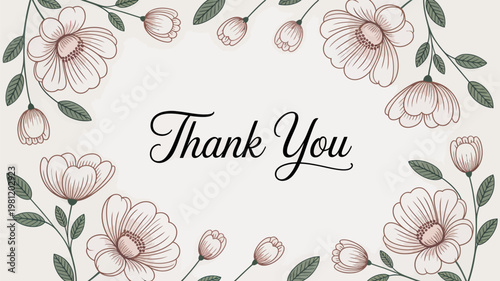 Modern Clean Thank You Card Template