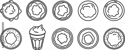 Cross-section diagrams of common biological structures and objects Vector
