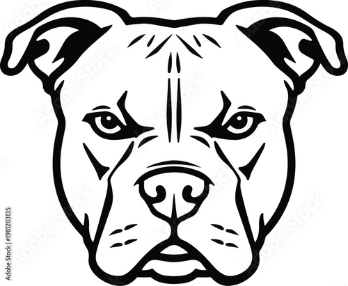 Vintage Hand-Drawn Dog Head Illustration for T-shirt