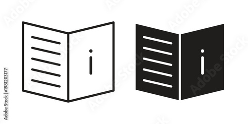 User guide icon in black stroke eps vector graphic