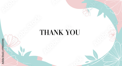 Thank You Card with Decorative Border