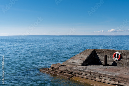 pier blue sky and sea