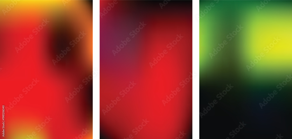 Fototapeta premium Abstract blurred gradient backgrounds colorful soft light set
