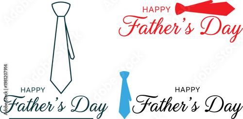 Father's day greeting with ties a celebration of dads and father figures