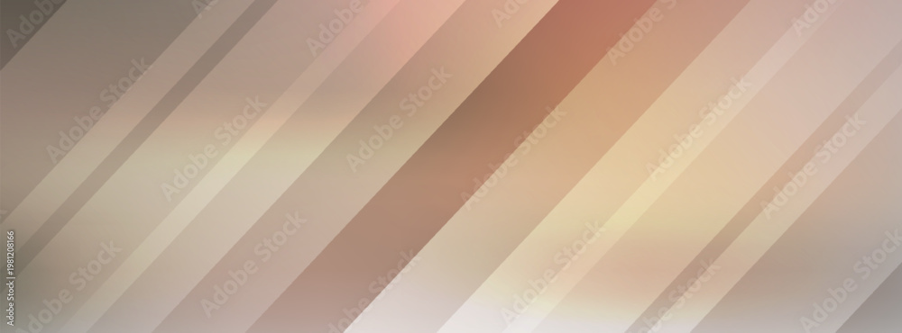 Εκτύπωση καμβά Modern vector banner featuring a sophisticated earth-tone mesh gradient with elegant diagonal stripes