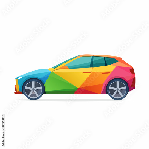 Vibrant Car Profile View